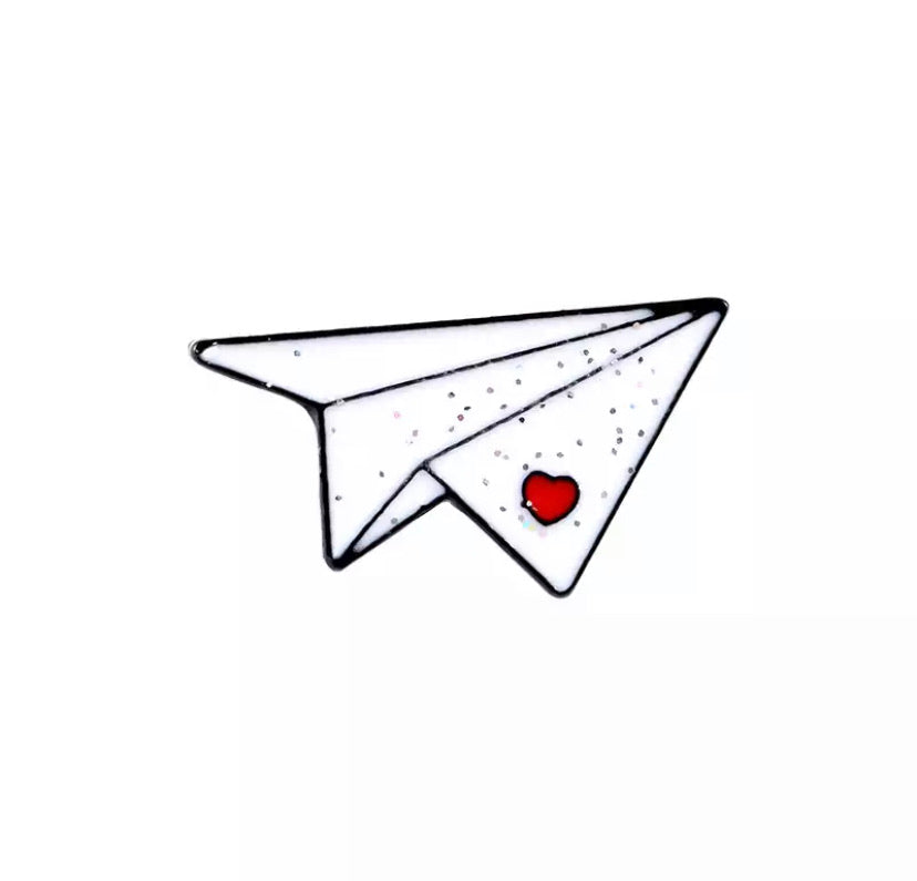 Glitter Paper Airplane